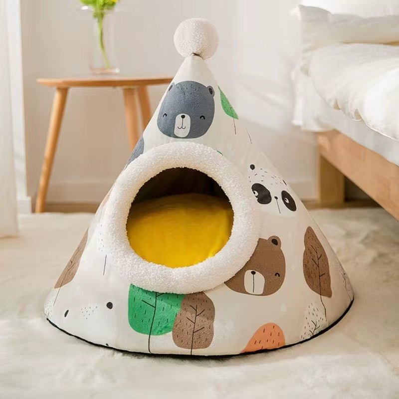 CozyPaws Tent Nest – All-Season Hideaway Bed for Dogs and Cats